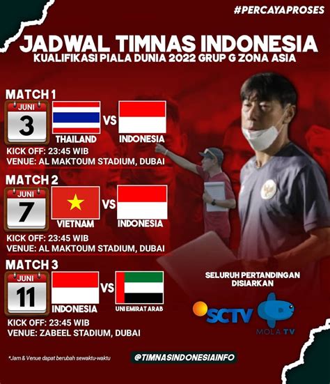 jadwal pertandingan timnas indonesia 2022